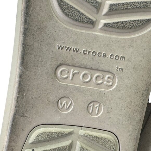 Crocs Brooklyn Low Wedge Sandals Womens 11 Black Tan LiteRide Platform Shoes - Picture 11 of 12